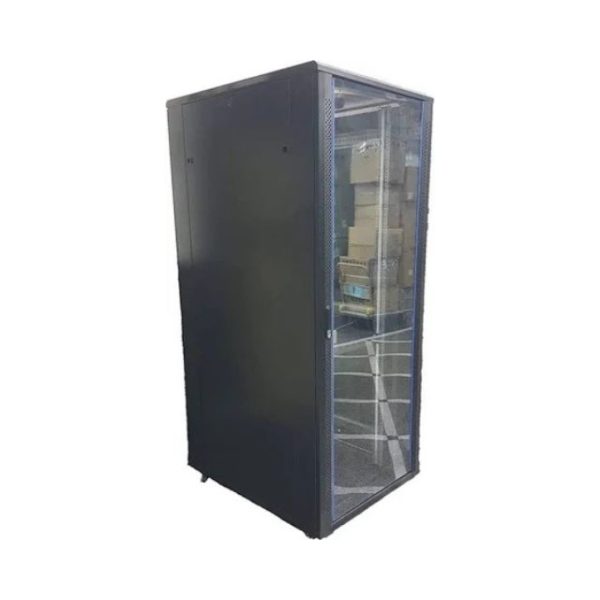 Data Rack Castor Aico 42U Server Rack Mount, Toughened Glass Door, Heavy Duty Castor ...